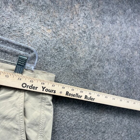 Footjoy Polo Shorts Men 33 Khaki Chino Flat Polyester Tan Beige Golf Performance - Picture 5 of 11